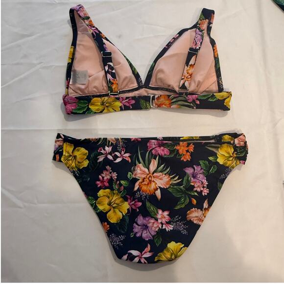 Floral Padded Kona Sol Bikini with Medium or Moderate Coverage Size Large - Picture 2 of 7